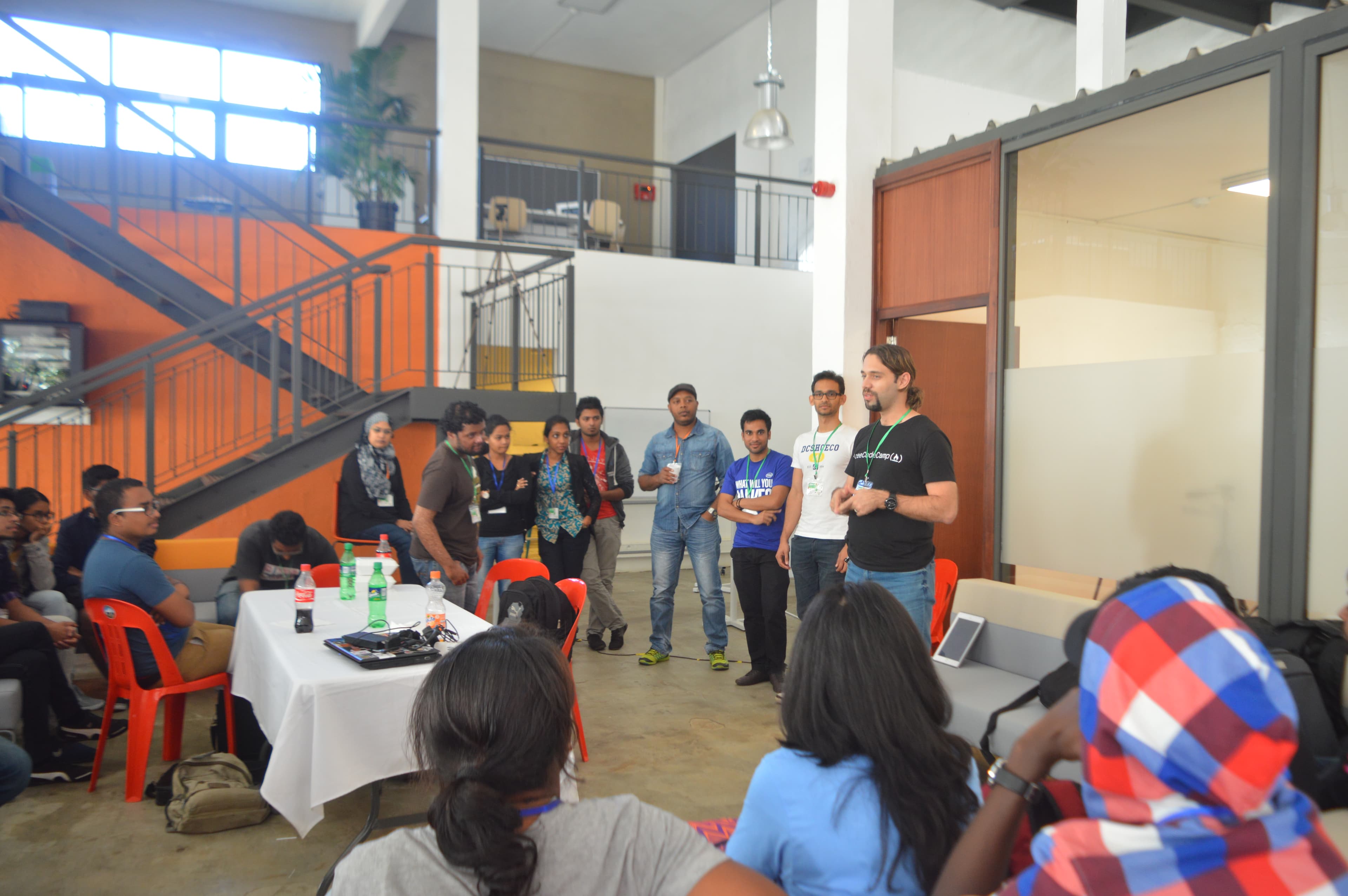 David teaching a workshop